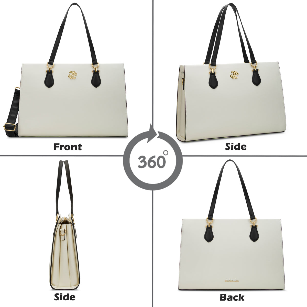 Hayes Laptop 3C Satchel Bag Ladies Handbag Off White