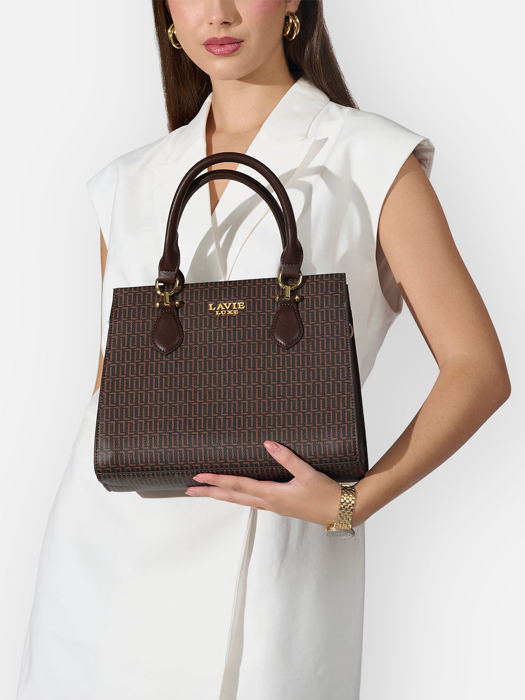 Monogram Wella 3Compartment Satchel Bag
