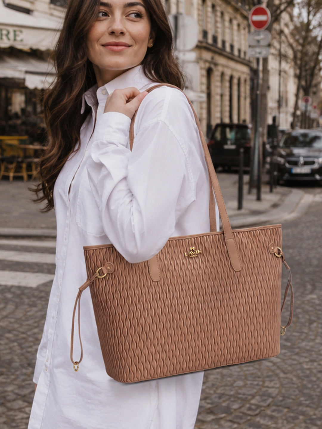 Pli Elite Medium Tote Bag Caramel