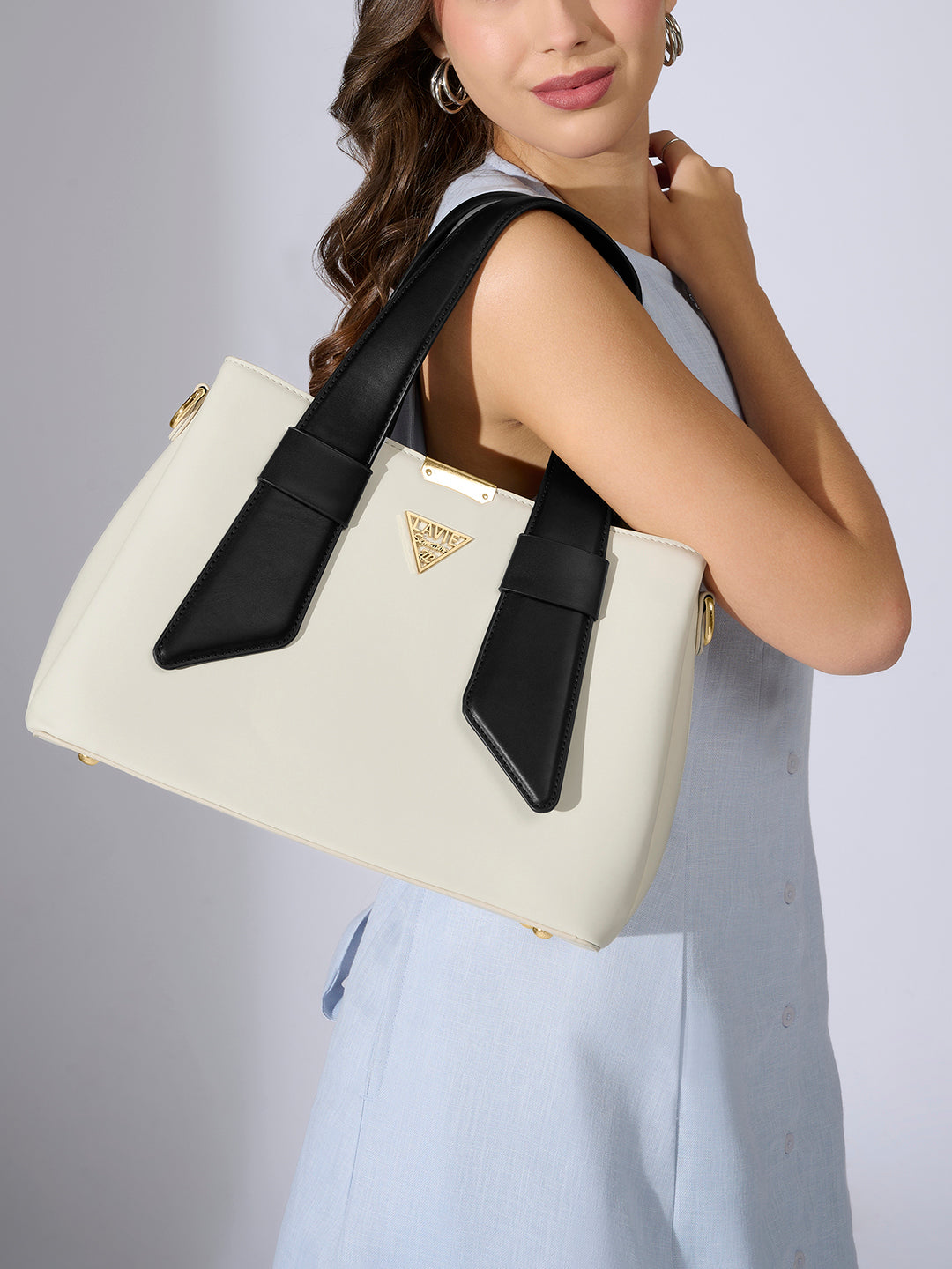 Nashville 3C Satchel Bag Off White/Black