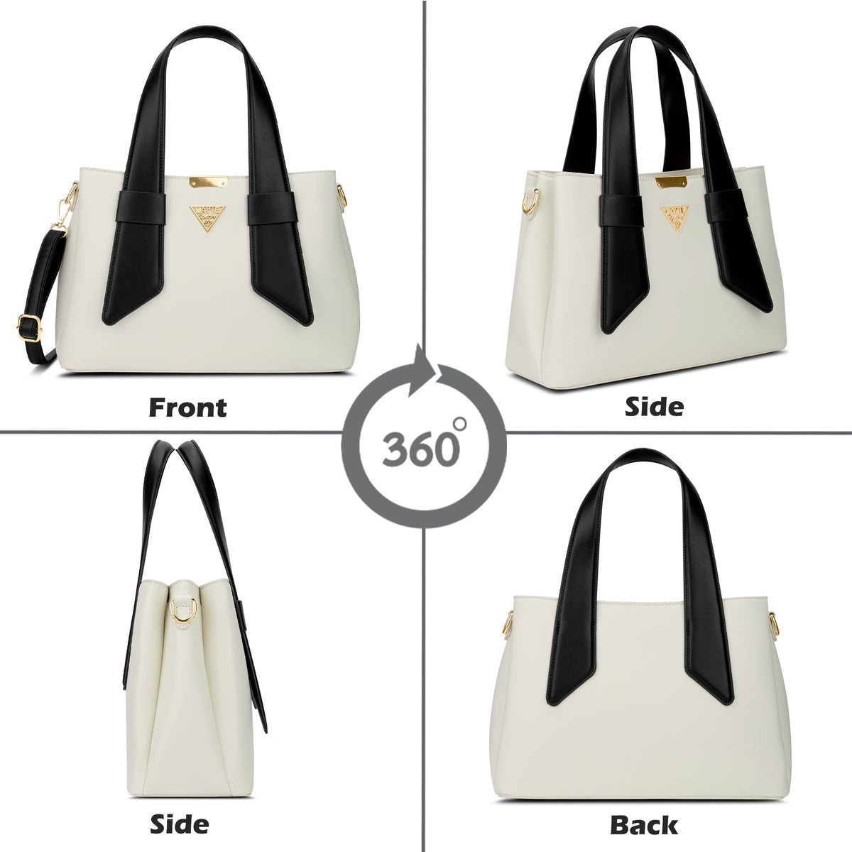 Nashville 3C Satchel Bag Off White/Black