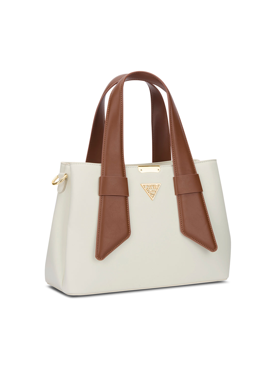 Nashville 3C Satchel Bag Off White/Tan