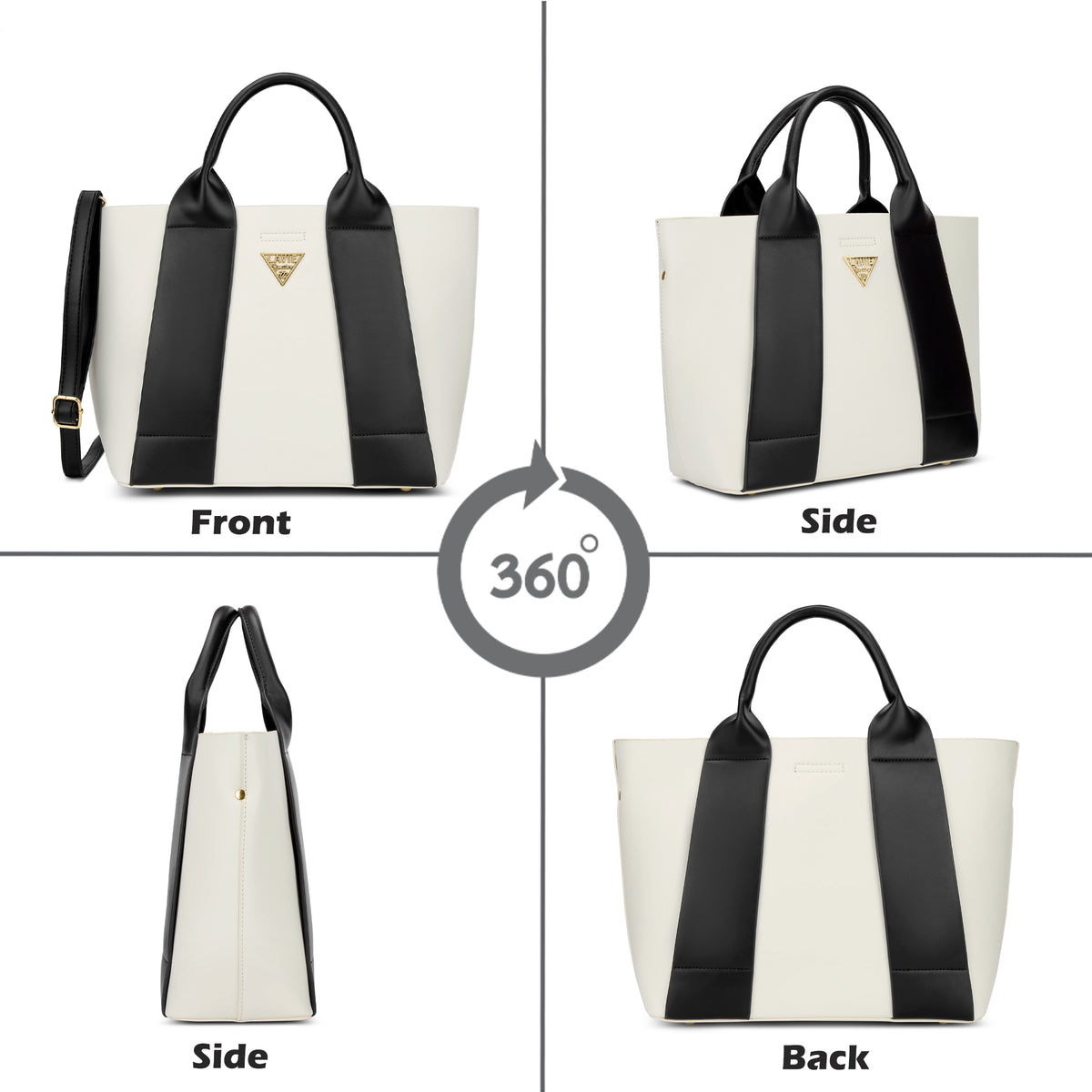 Savannah 3C Tote Bag Off White/Black
