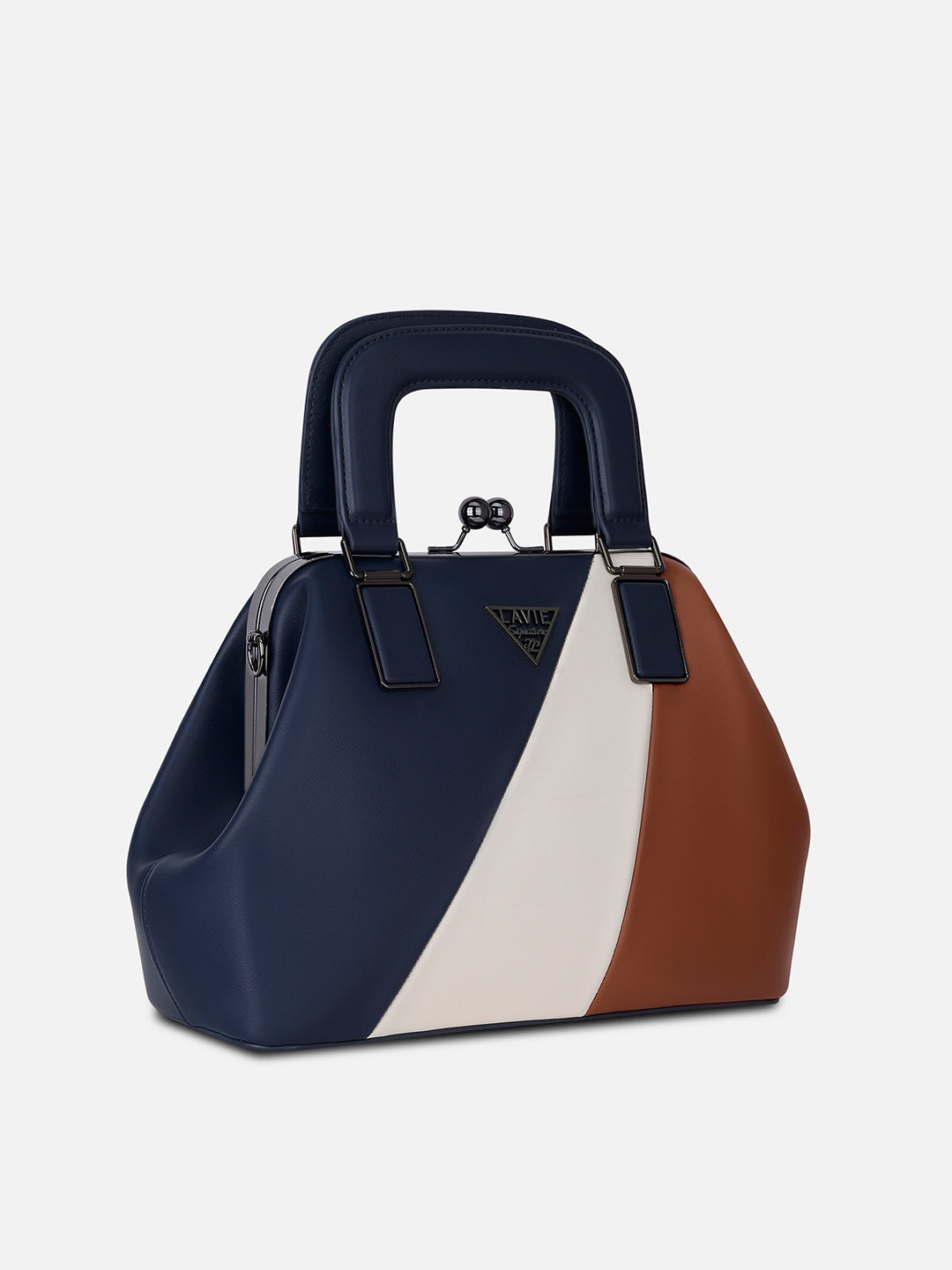 Macon Large Frame Bag Navy/Tan