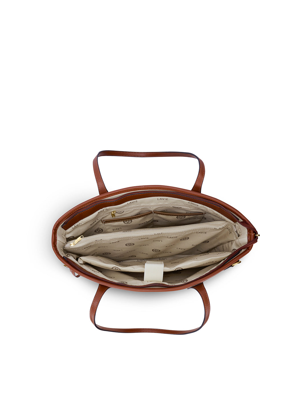 Canva Laptop Tote Bag Off White/Tan