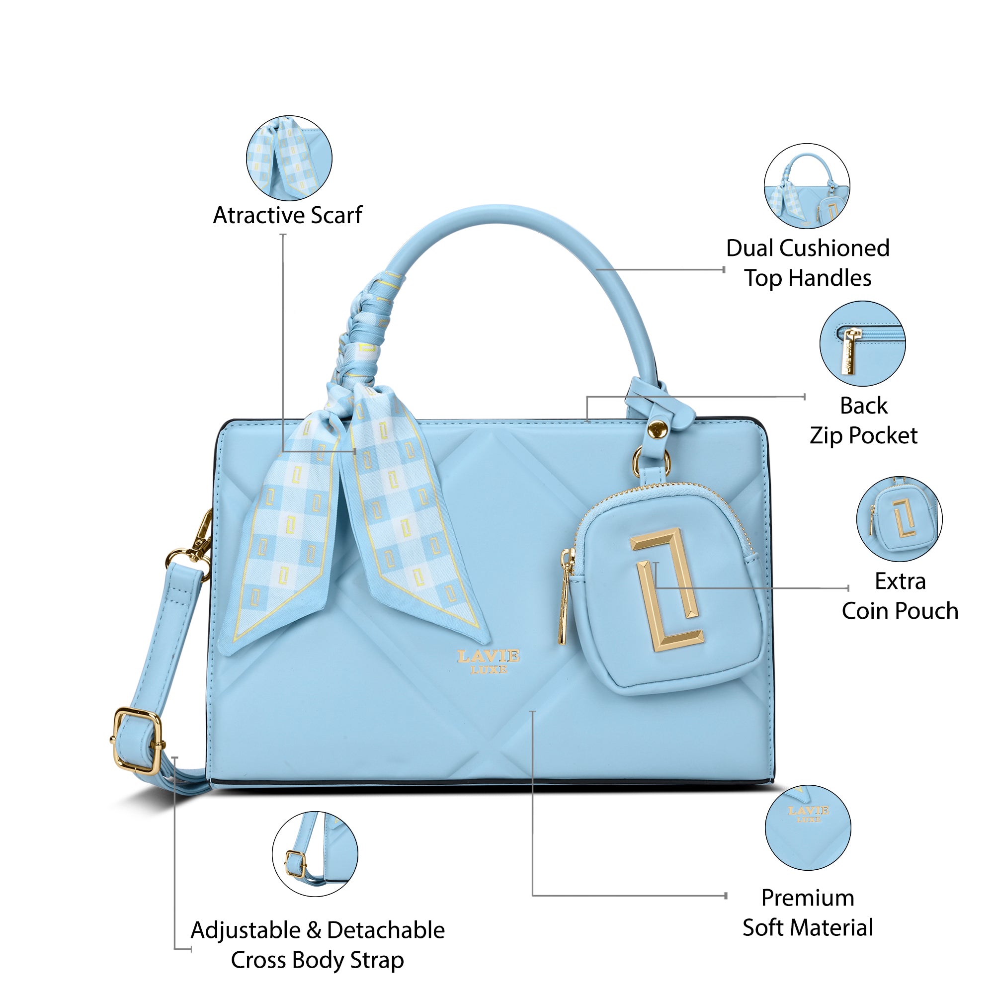 Quaro26 Horizontal Small Satchel Bag