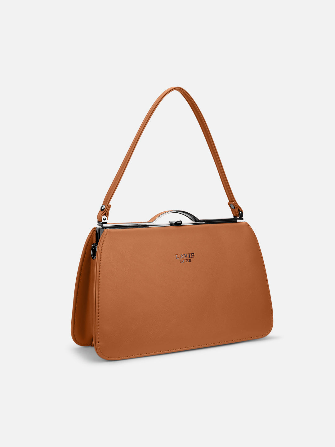 Book Satchel Bag Frame Bag Tan