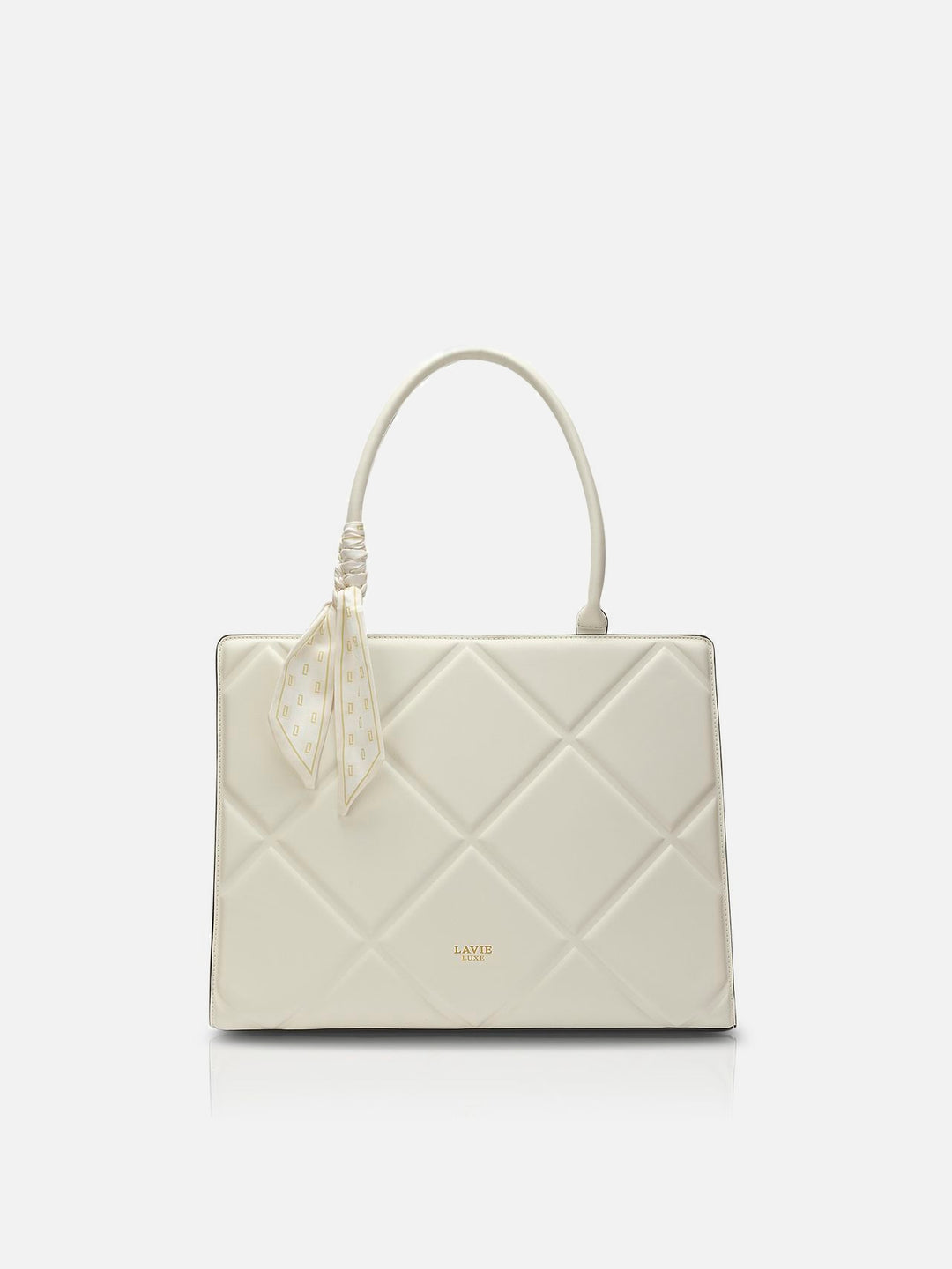 Quare Extra Large Off White Satchel Bag