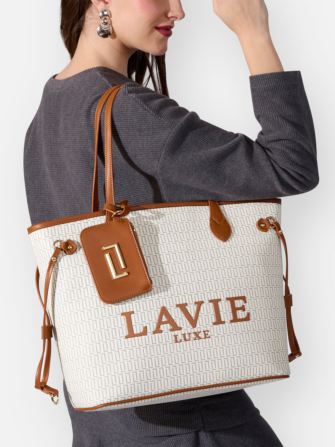 Lavie Luxe Monogram Elise Large Tote Bag