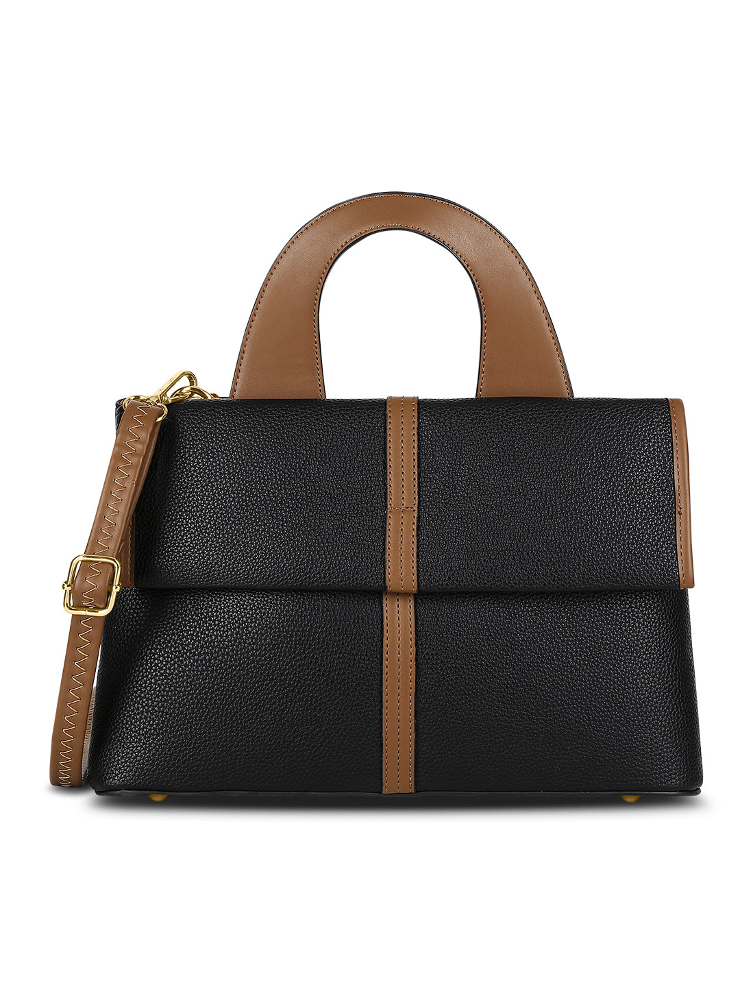 Nevada Flap Satchel Bag Black