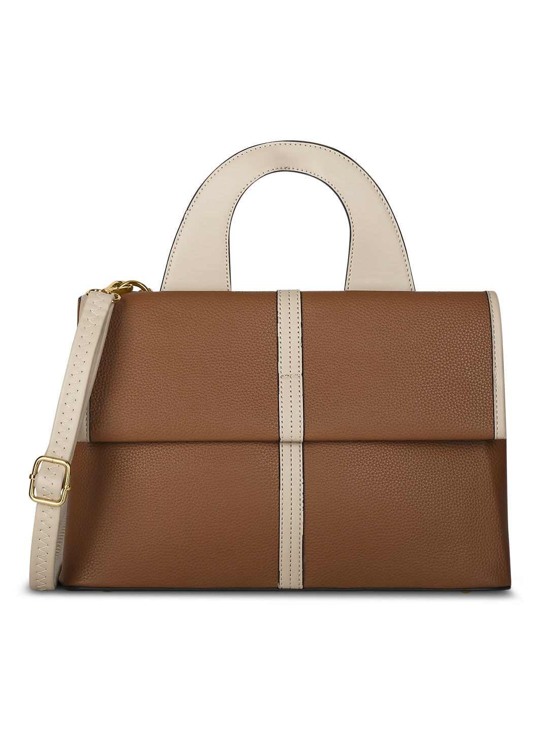 Nevada Flap Satchel Bag Tan
