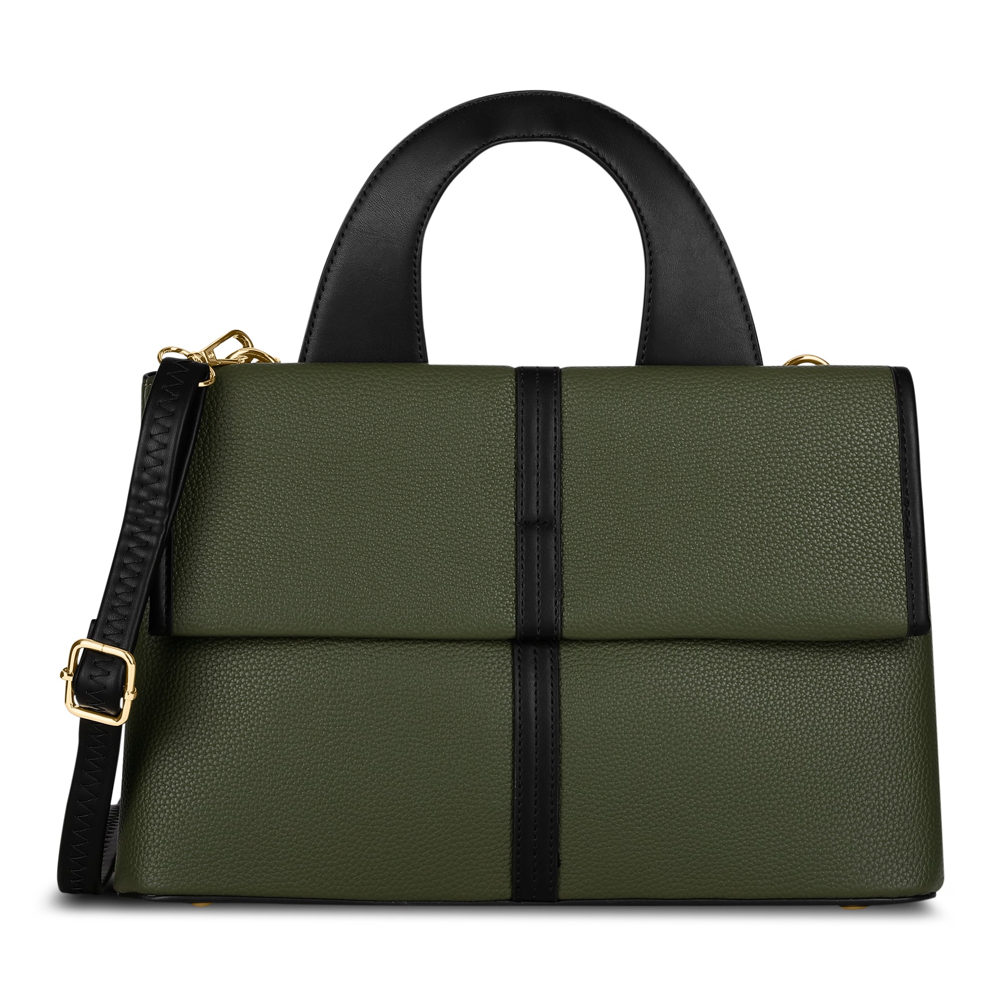 Nevada Flap Satchel Bag Olive