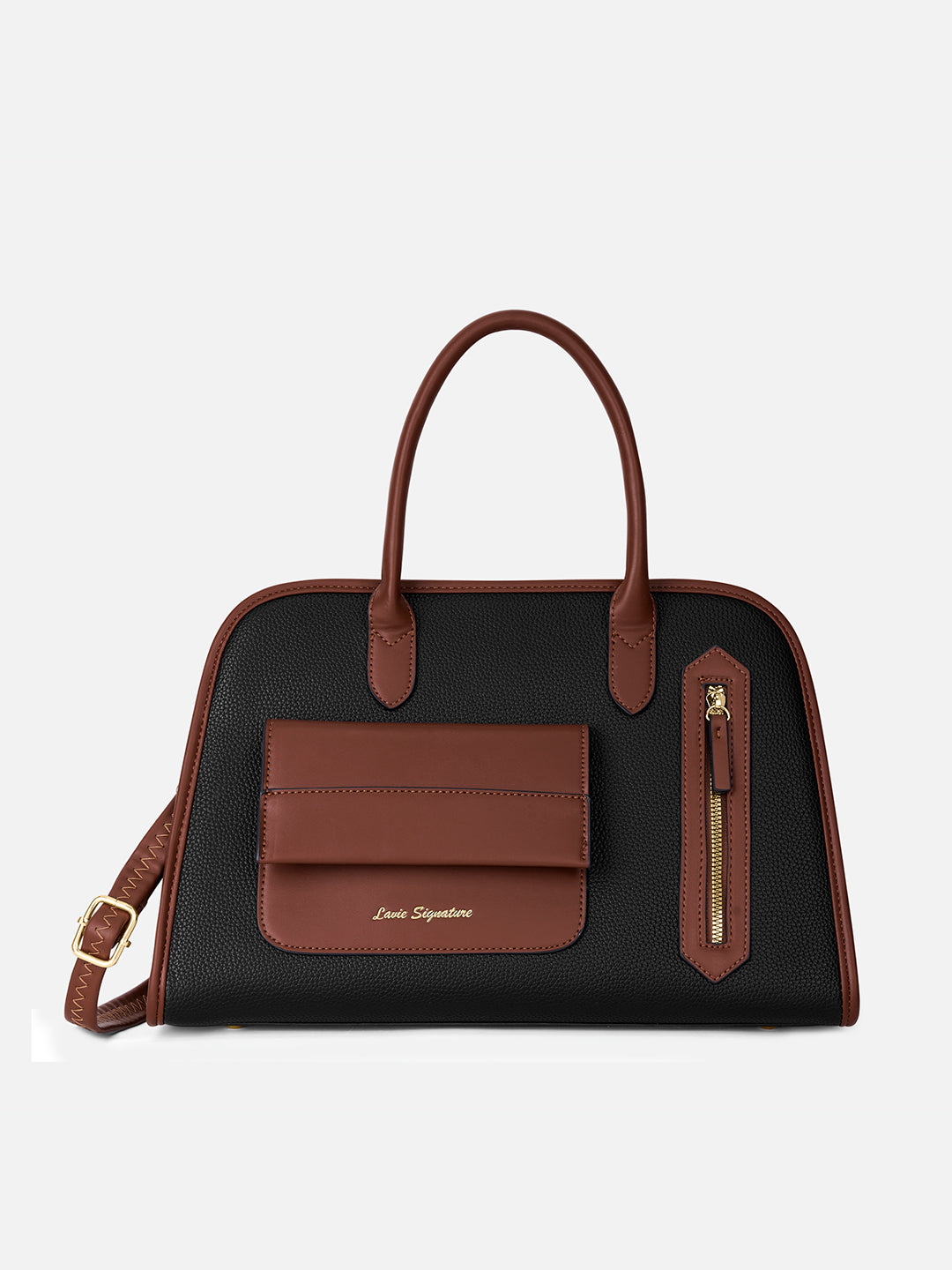 Tennisa Pocket Satchel Bag Black