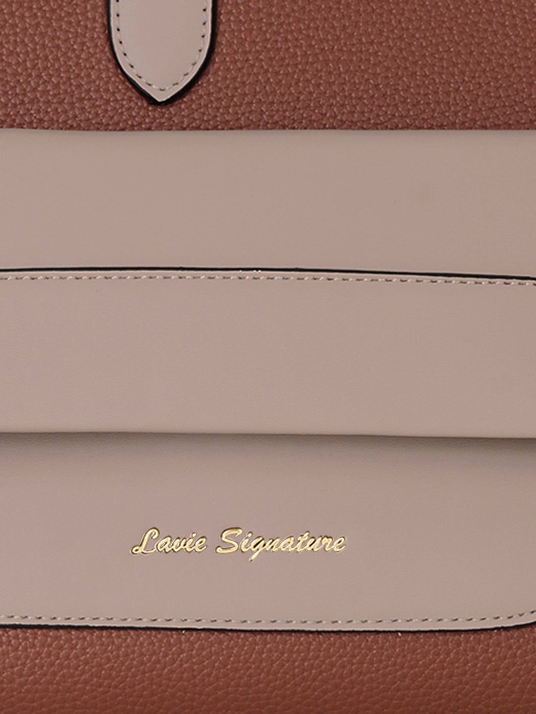 Tennisa Pocket Satchel Bag Tan