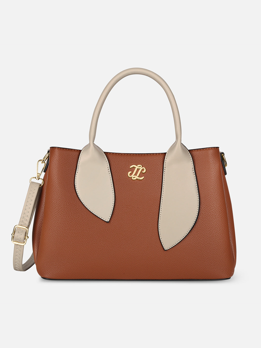 Sabria 3C Satchel Bag Tan