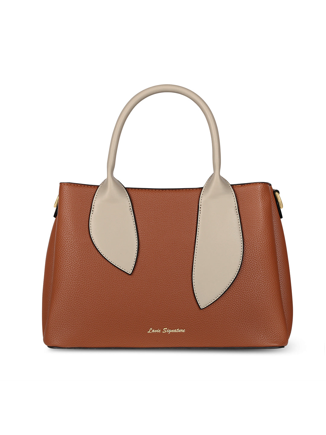 Sabria 3C Satchel Bag Tan