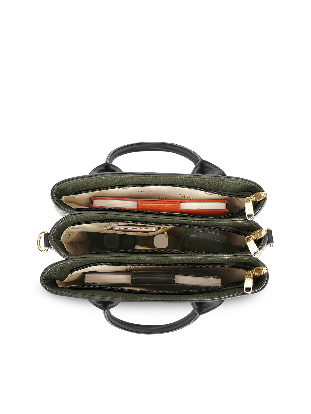 Sabria 3C Satchel Bag Olive