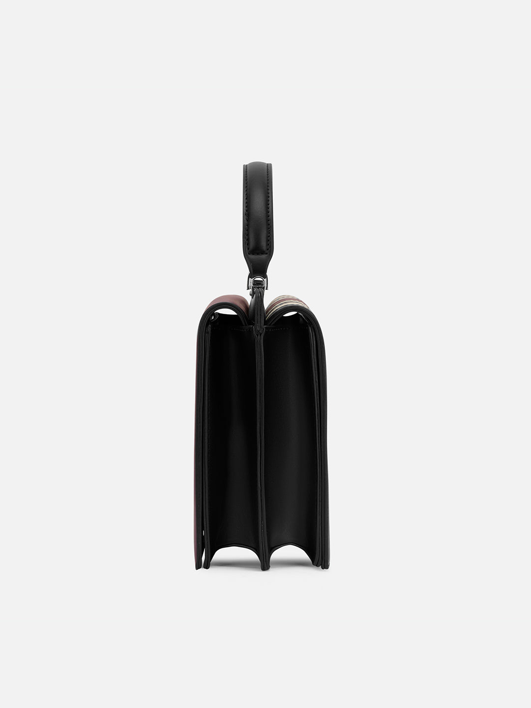 Penny Dual Flap Satchel Bag Wine