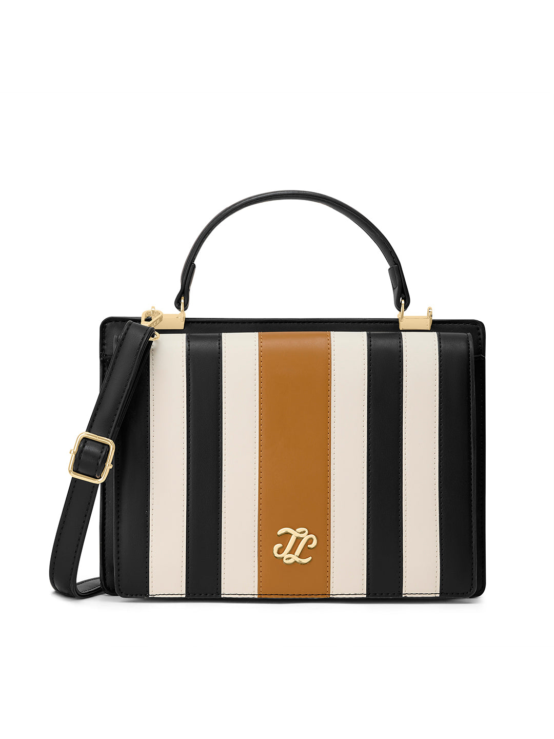 Penny Dual Flap Satchel Bag Ocher