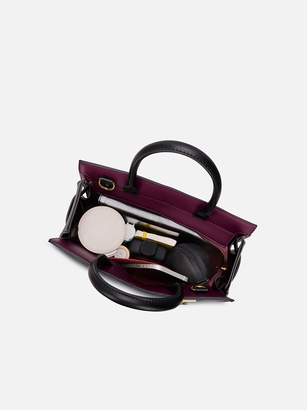 Delphia Satchel Bag Wine