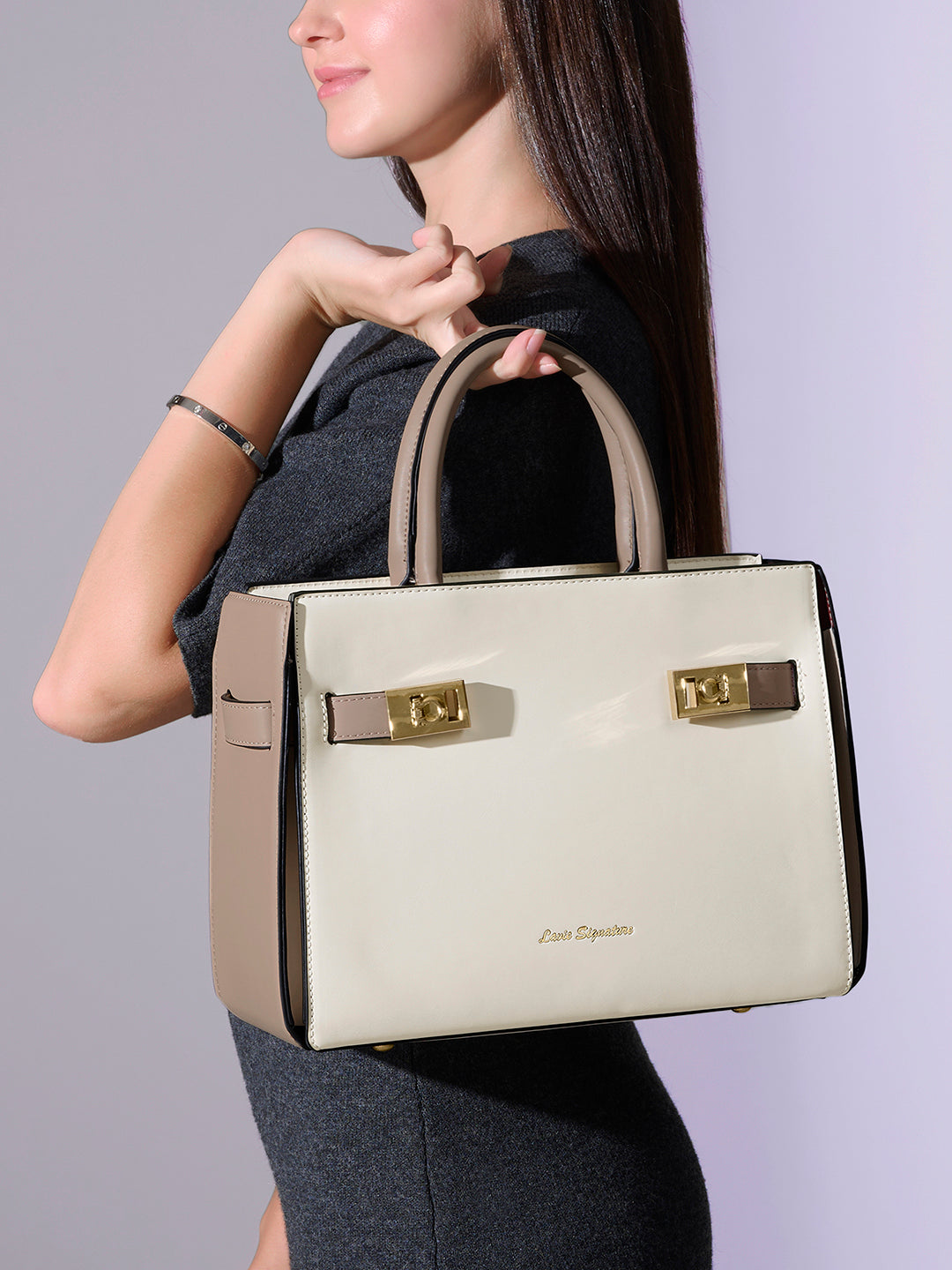 Delphia Satchel Bag Off White