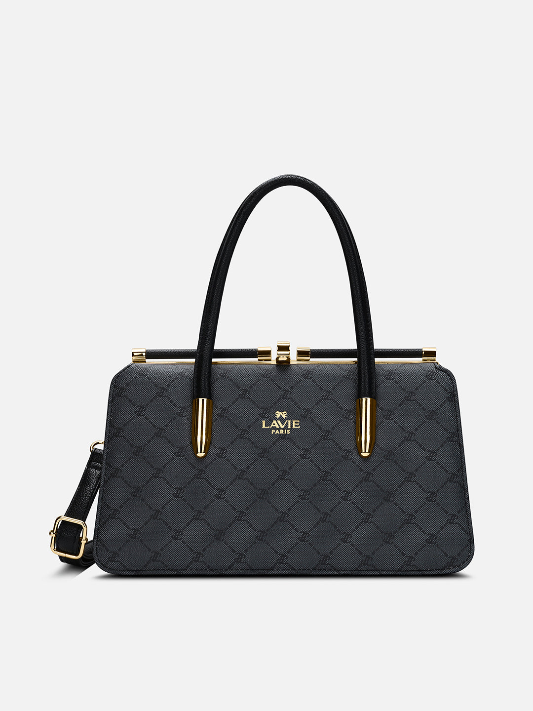 Mono Chic Dual Medium Frame Bag Charcoal