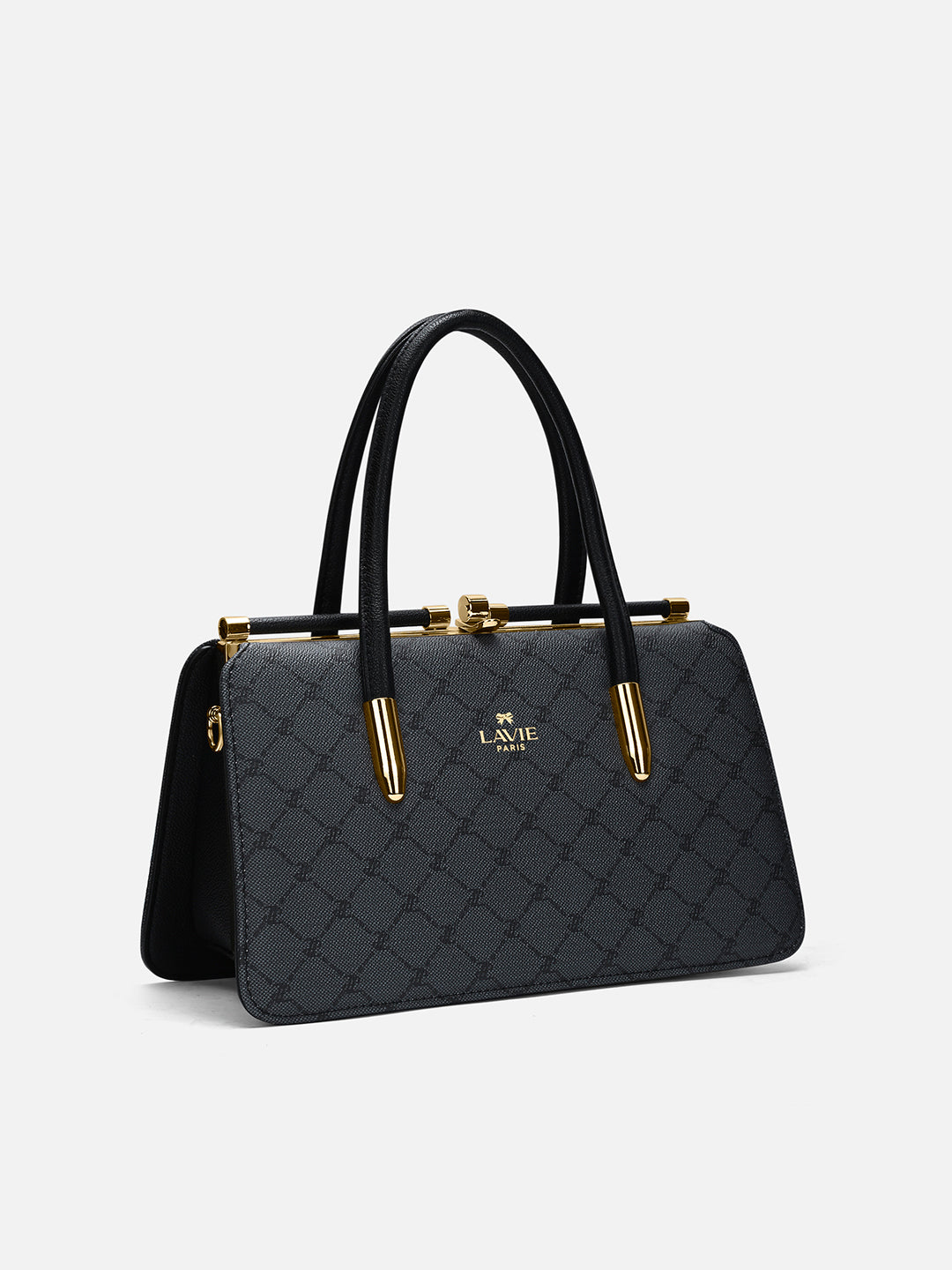 Mono Chic Dual Medium Frame Bag Charcoal