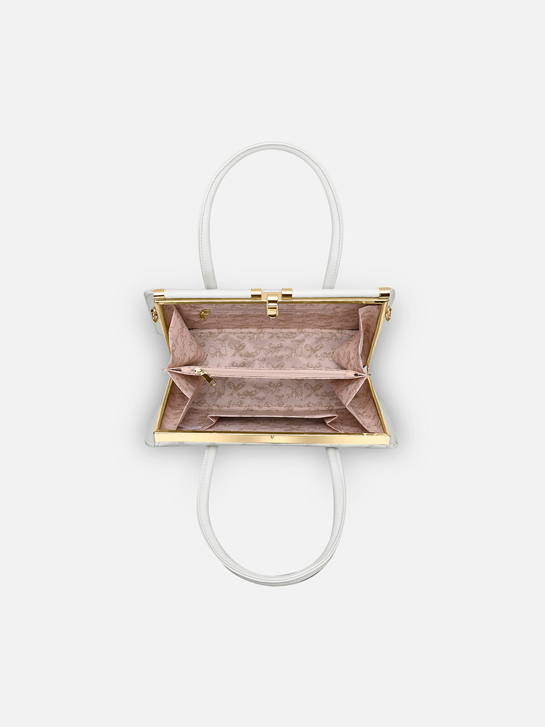 Mono Chic Dual Medium Frame Bag Ivory
