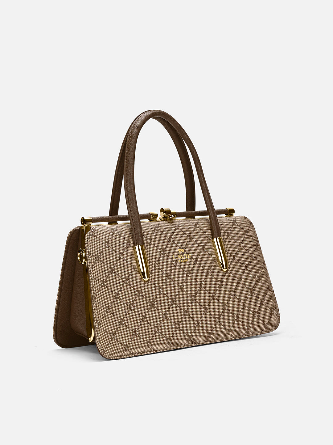 Mono Chic Dual Medium Frame Bag Latte
