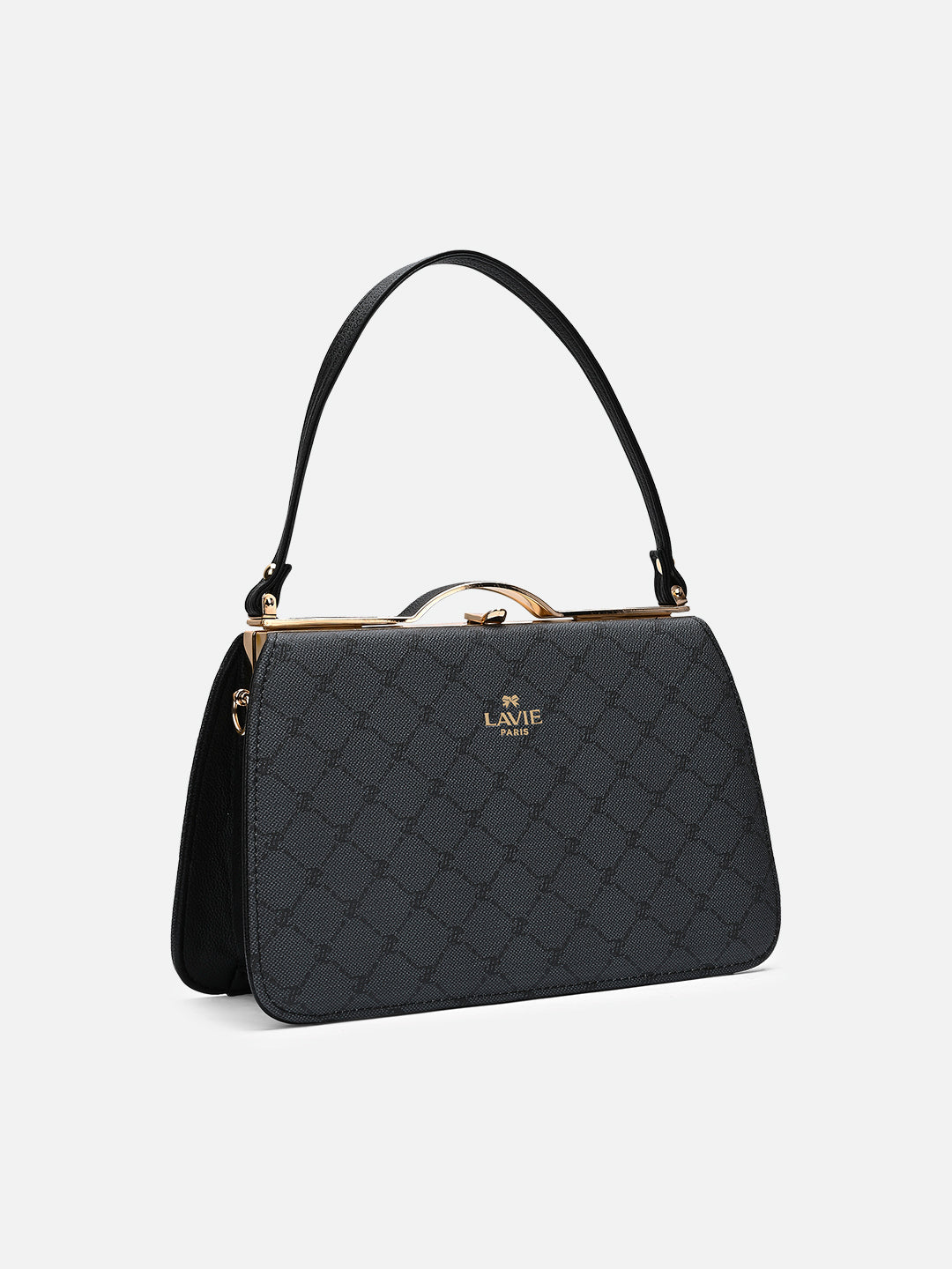Mono Chic Satchel Medium Frame Bag Charcoal