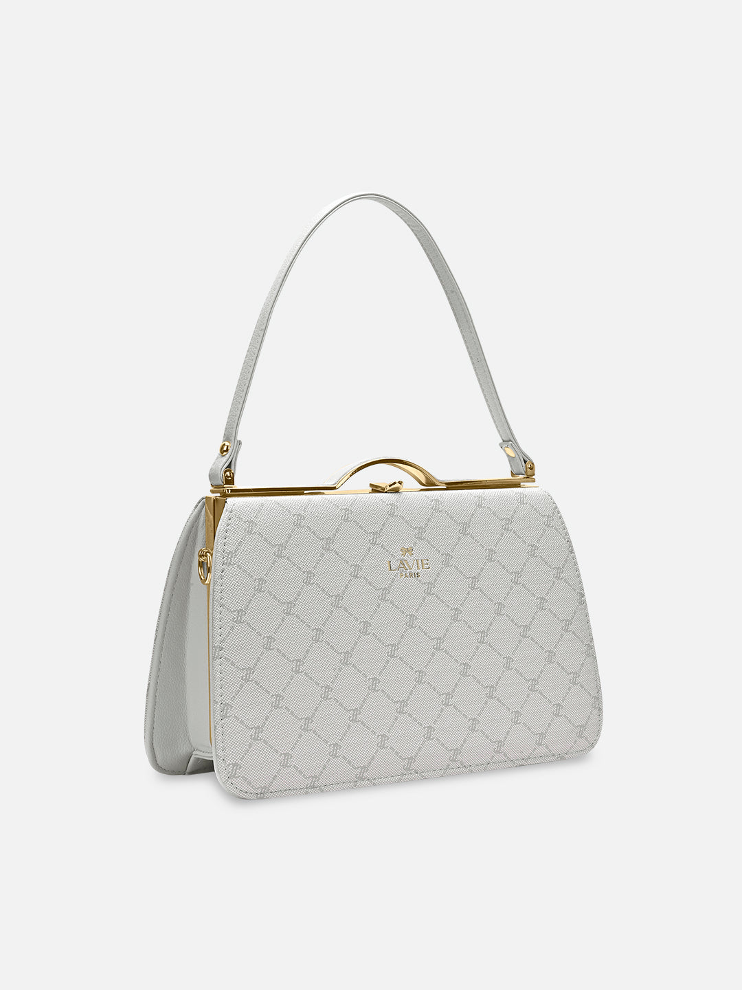 Mono Chic Satchel Medium Frame Bag Ivory