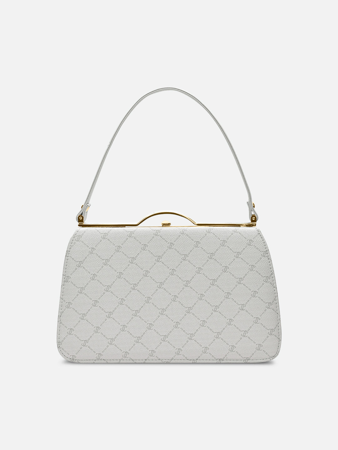 Mono Chic Satchel Medium Frame Bag Ivory