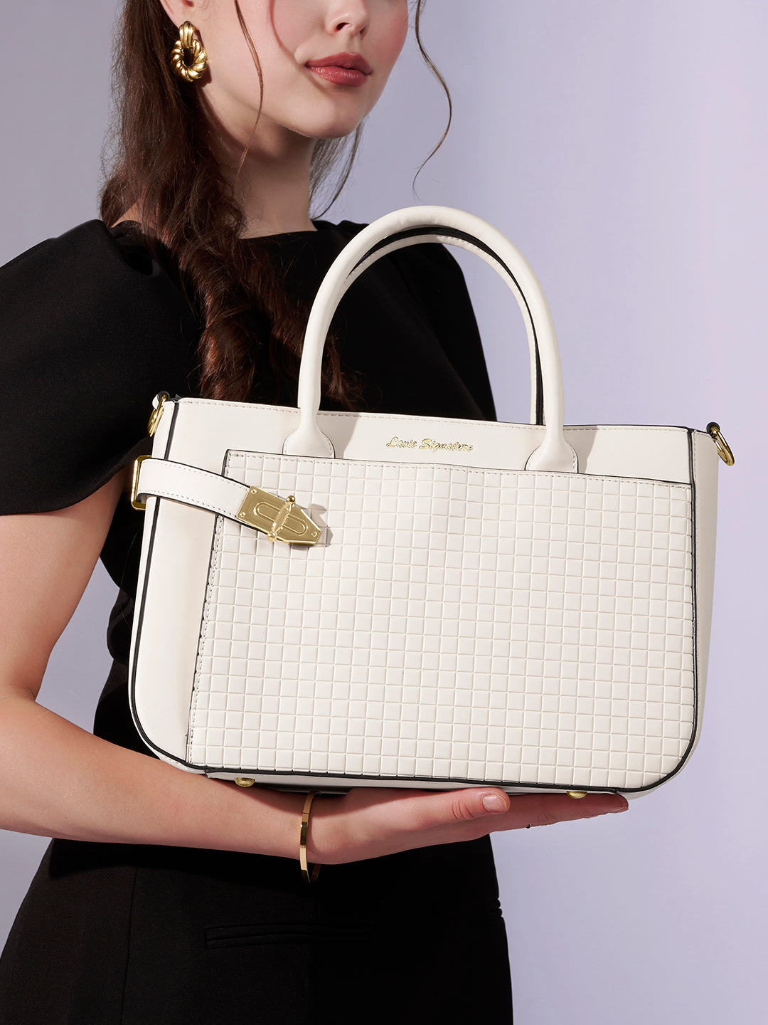 Astoria Satchel Bag Off White