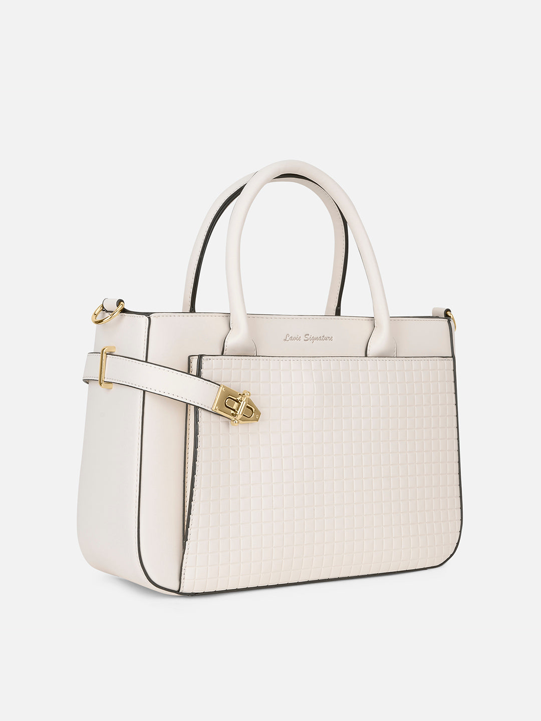 Astoria Satchel Bag Off White