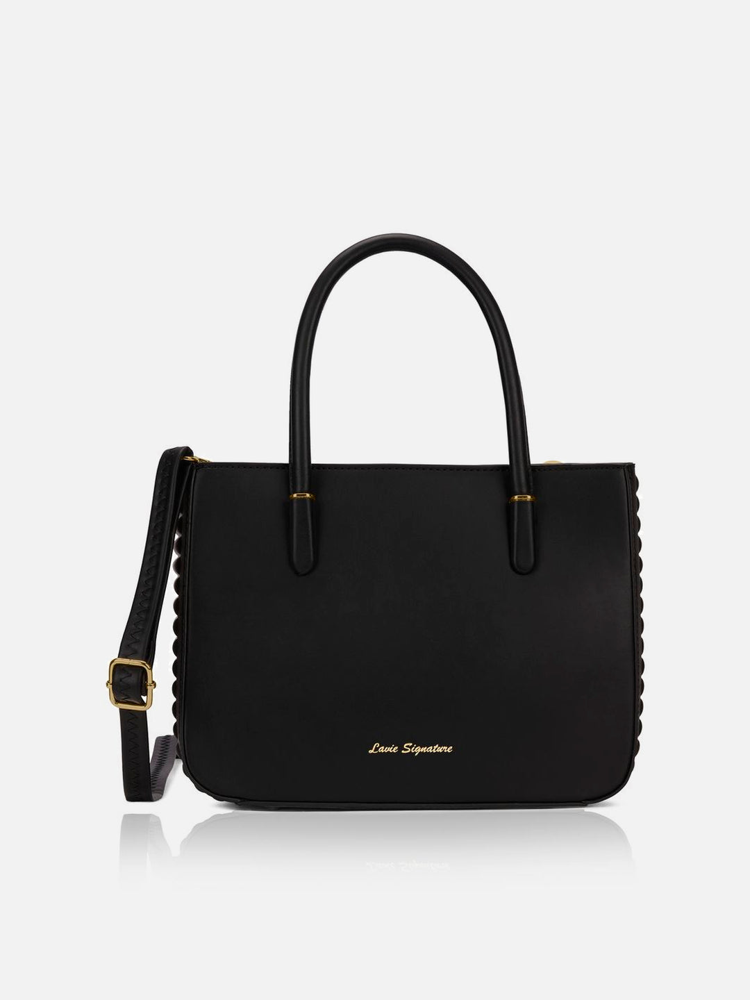 Maple Small Black Satchel Bag