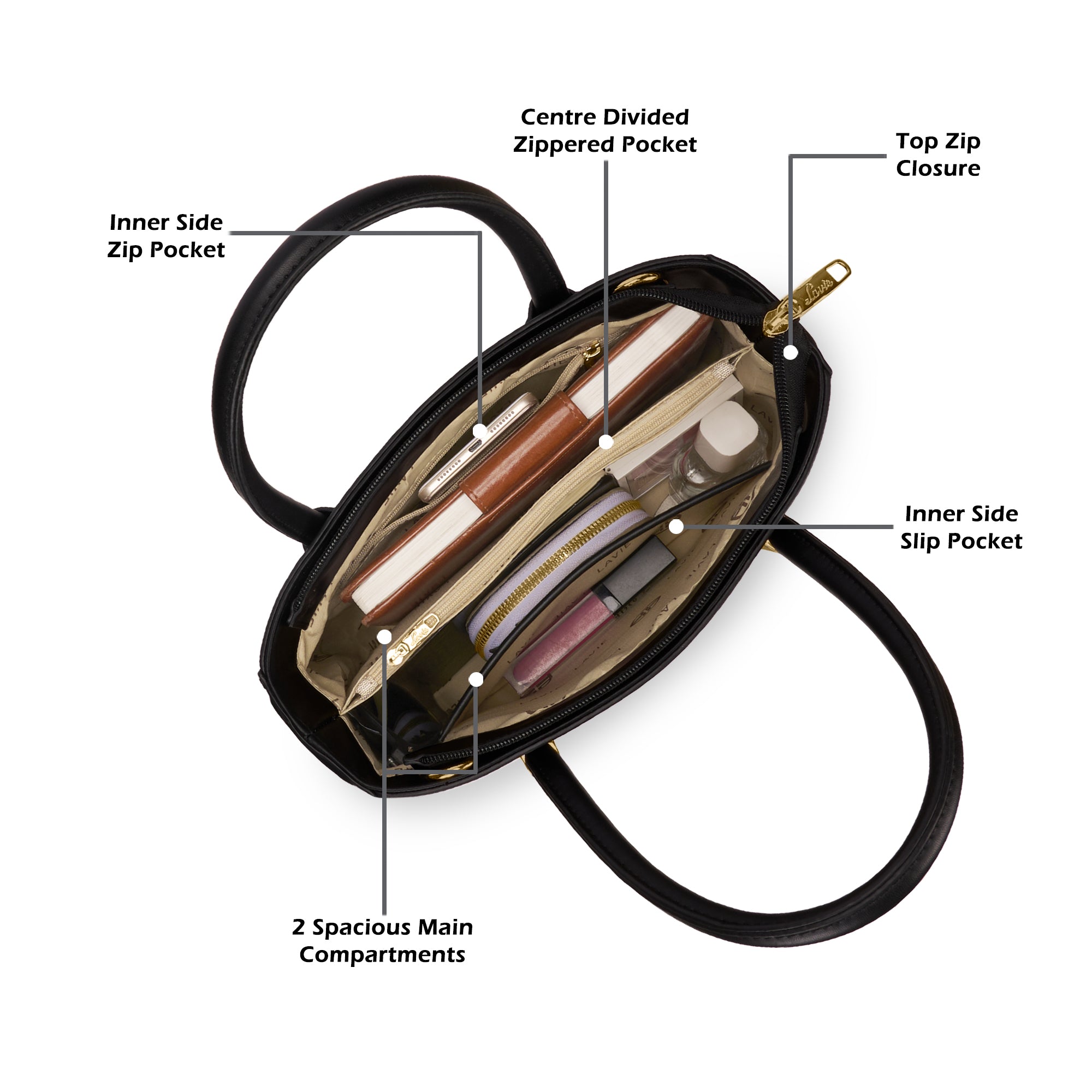 Maple Satchel Bag Black