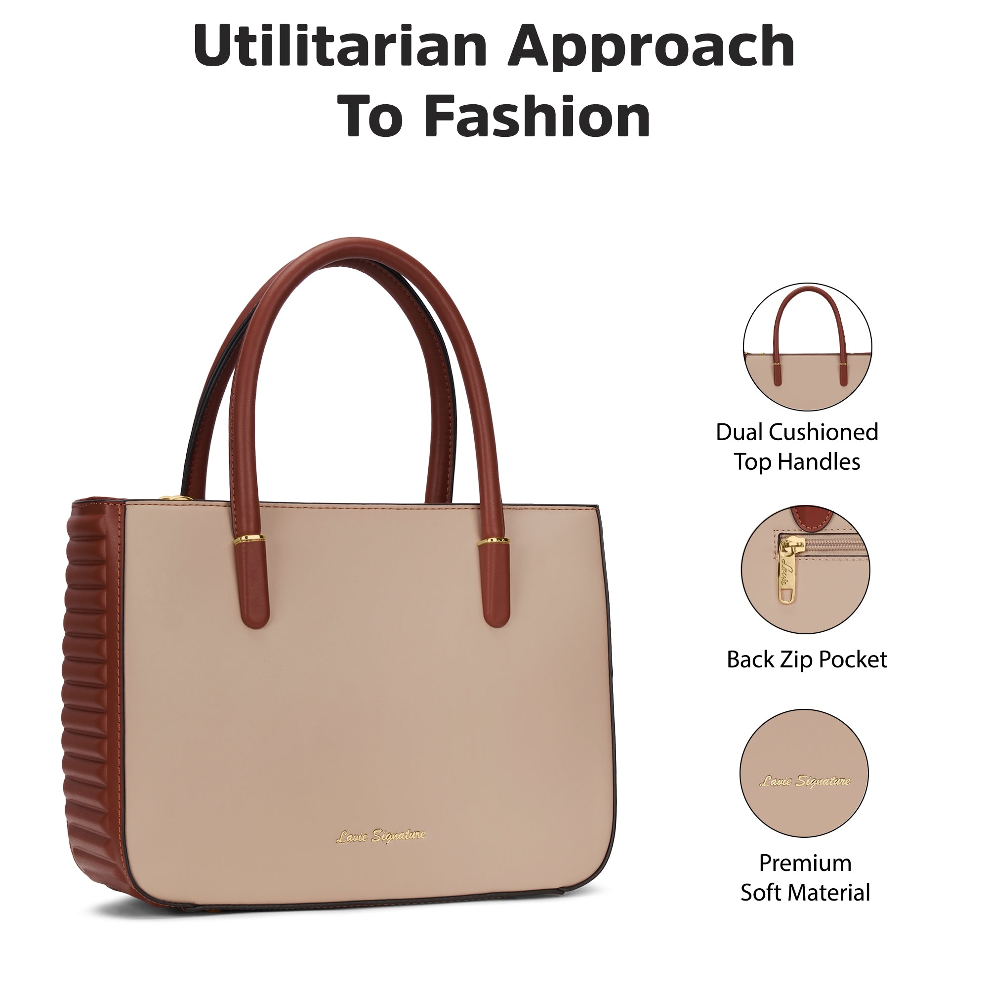 Maple Satchel Bag Beige