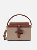 Zion Belt Small Beige Satchel Bag