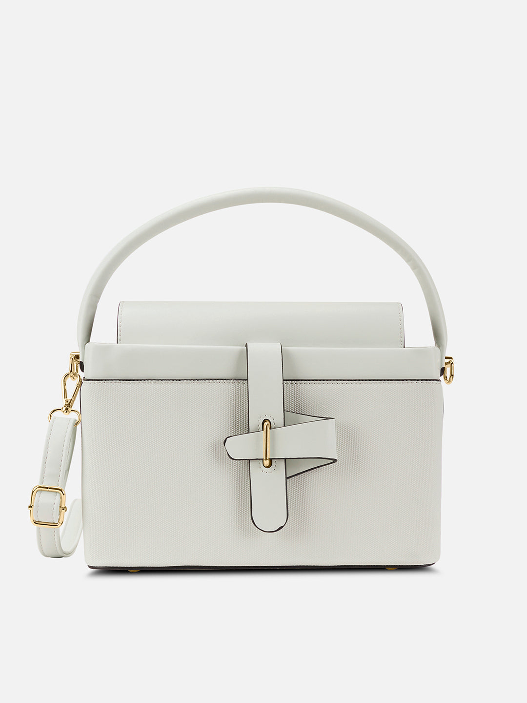 Zion Small Belt Satchel Bag Bag Off White