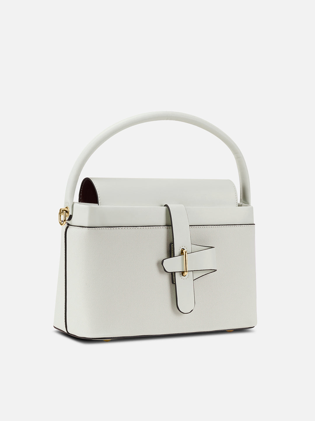 Zion Small Belt Satchel Bag Bag Off White