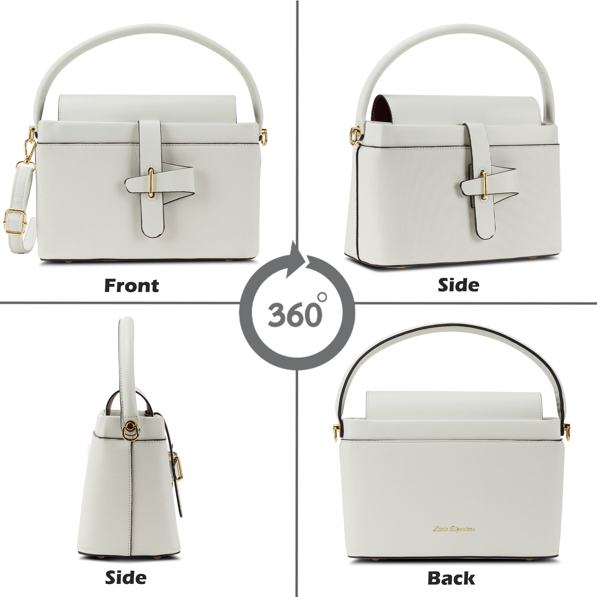 Zion Small Belt Satchel Bag Bag Off White
