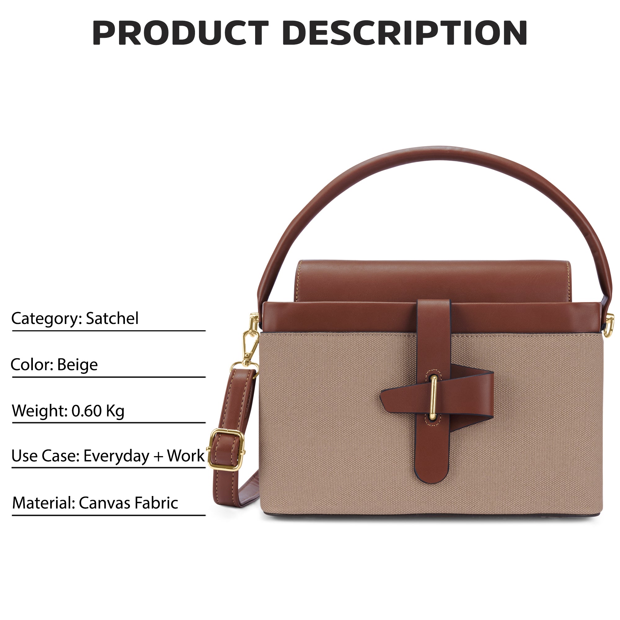 Zion Small Belt Satchel Bag Bag Tan