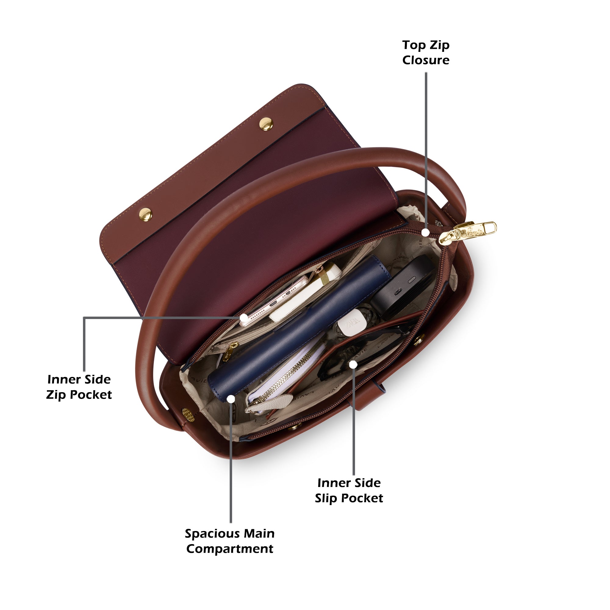 Zion Small Belt Satchel Bag Bag Tan