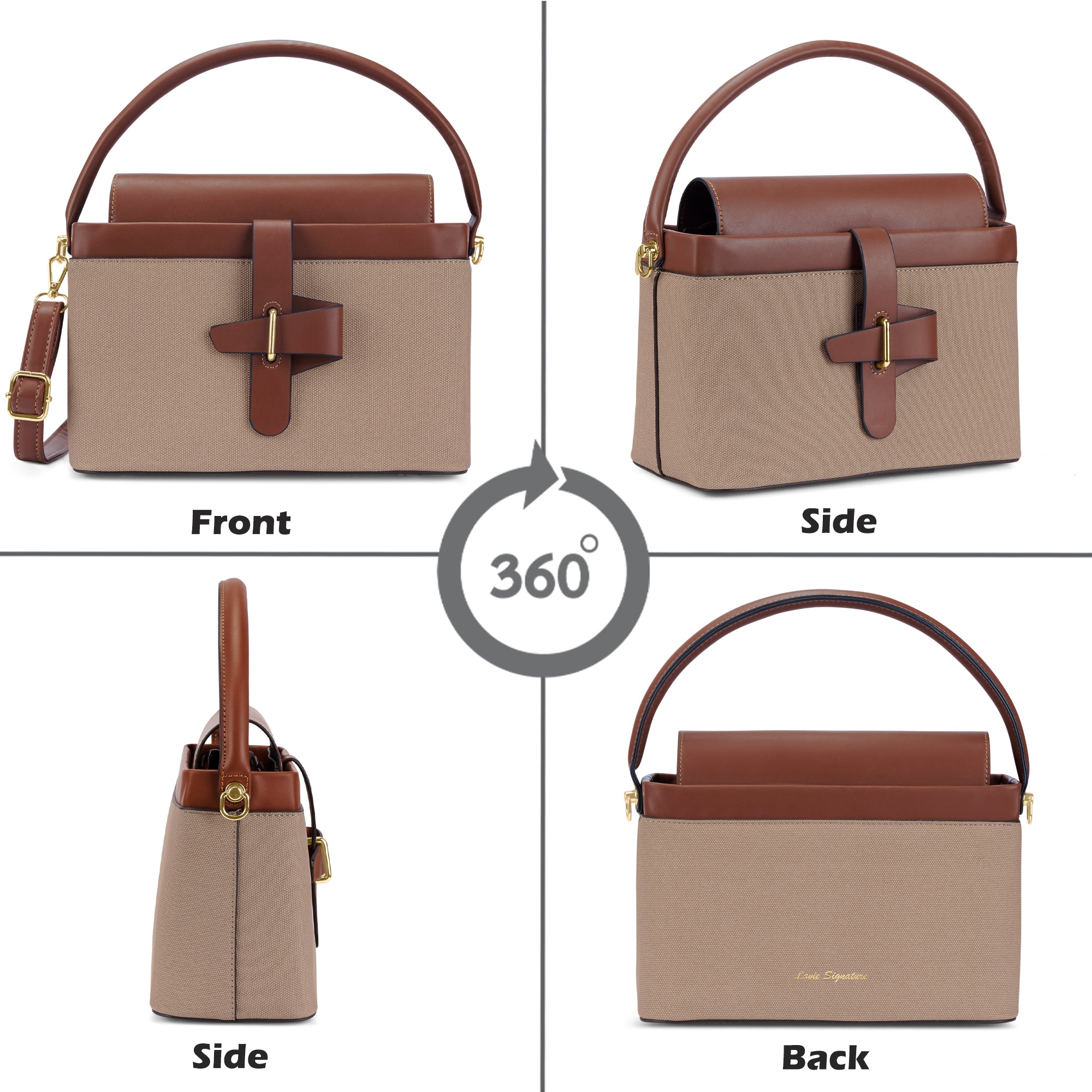 Zion Small Belt Satchel Bag Bag Tan