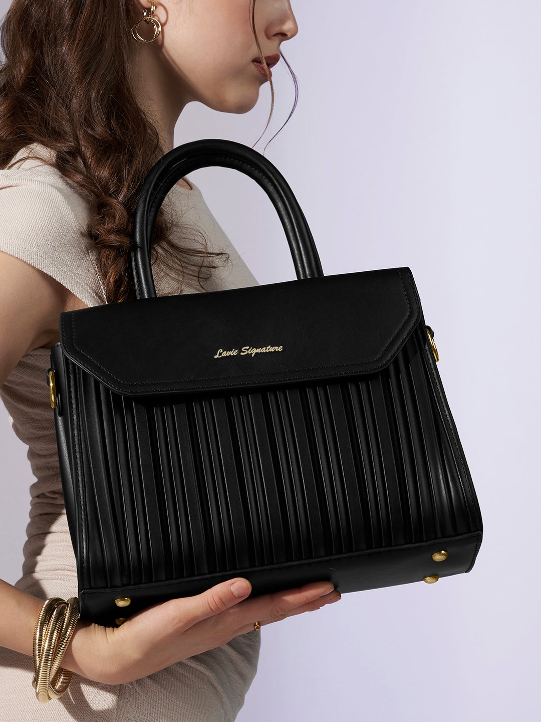 Austin Satchel Bag Black