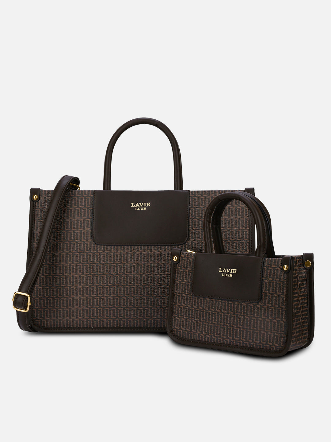 Monogram Combo Set Large Choco Tote Bag