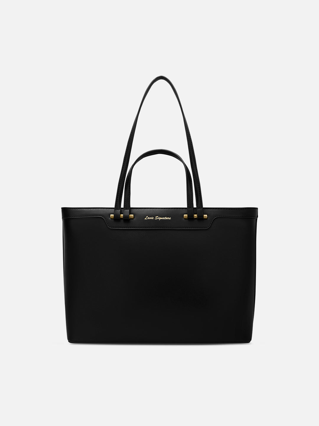Zoey 2 Way Large Black Tote Bag