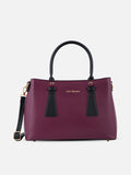 Rowan 3 Compartment Medium Maroon Satchel Bag