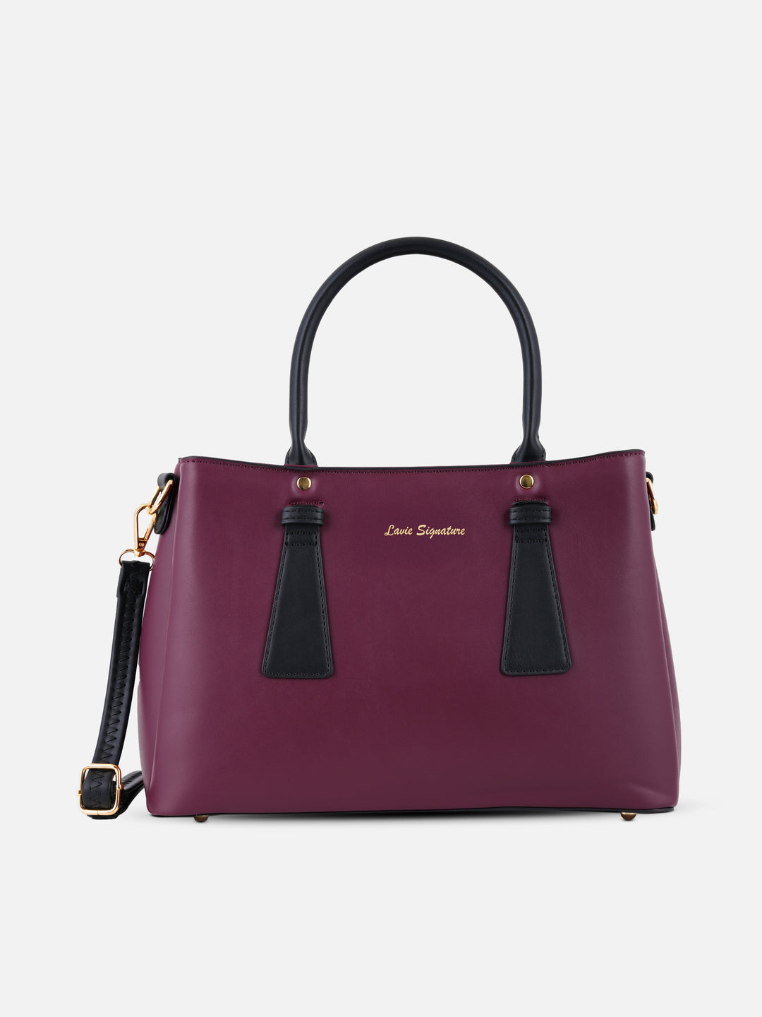 Rowan 3 Compartment Medium Maroon Satchel Bag