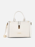 Rivera 3 Compartment Medium Off White Satchel Bag